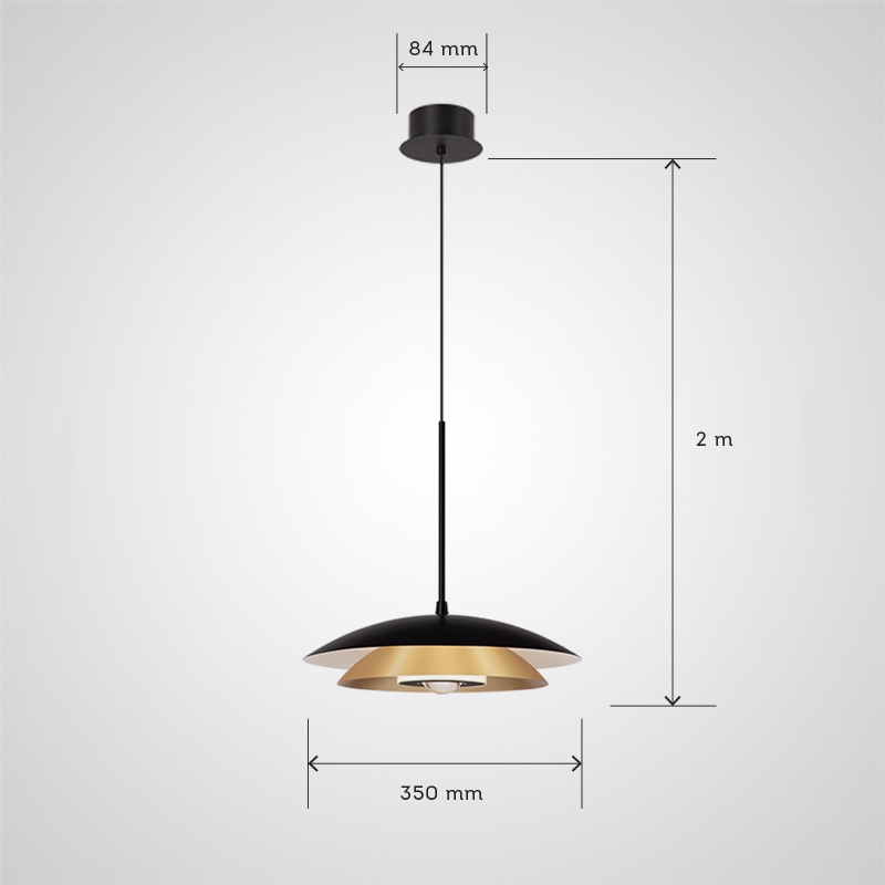 Серия светодиодных подвесных светильников с двойным купольным плафоном и линзированным источником света TERRY D35 от ImperiumLoft