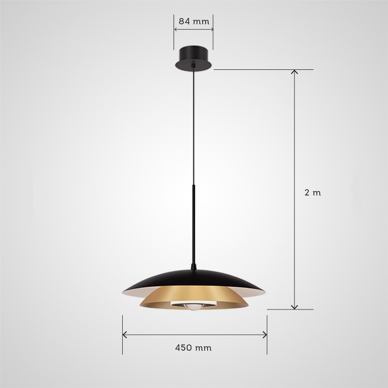 Серия светодиодных подвесных светильников с двойным купольным плафоном и линзированным источником света TERRY D45 от ImperiumLoft