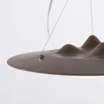 Серия светодиодных подвесных светильников с «холмистым» рельефом на корпусе из высококачественной древесины VILLEM D30 Dark Brown от ImperiumLoft