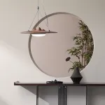 Серия светодиодных подвесных светильников с «холмистым» рельефом на корпусе из высококачественной древесины VILLEM D30 Dark Brown от ImperiumLoft