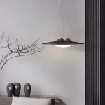 Серия светодиодных подвесных светильников с «холмистым» рельефом на корпусе из высококачественной древесины VILLEM D30 Dark Brown от ImperiumLoft