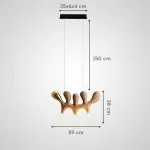 Серия оригинальных светильников из высококачественной древесины различных оттенков и латуни с тремя шарообразными плафонами REUBEN Light Brown от ImperiumLoft