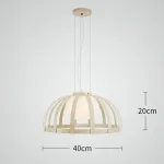 Серия подвесных светильников с купольным абажуром металлических полос SCIRT D20 от ImperiumLoft