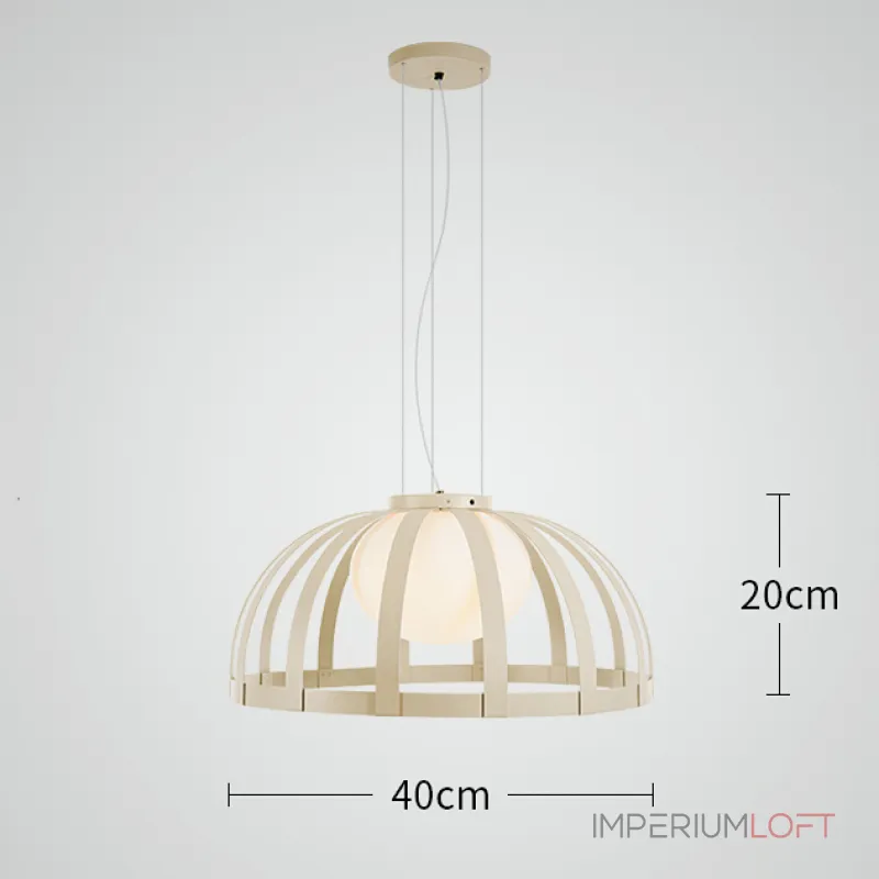 Серия подвесных светильников с купольным абажуром металлических полос SCIRT D20 от ImperiumLoft