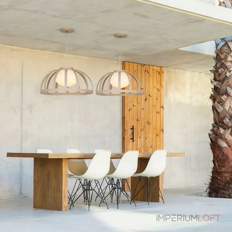 Серия подвесных светильников с купольным абажуром металлических полос SCIRT D20 от ImperiumLoft