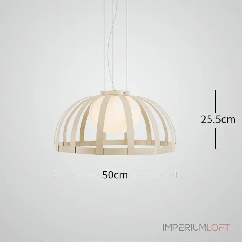 Серия подвесных светильников с купольным абажуром металлических полос SCIRT D50 от ImperiumLoft
