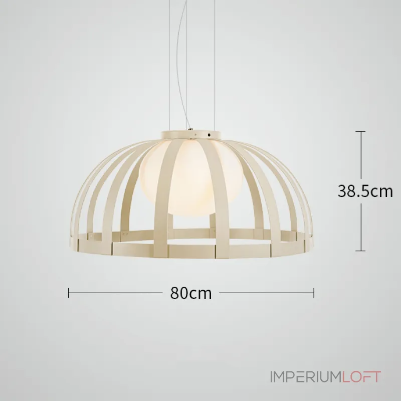 Серия подвесных светильников с купольным абажуром металлических полос SCIRT D80 от ImperiumLoft