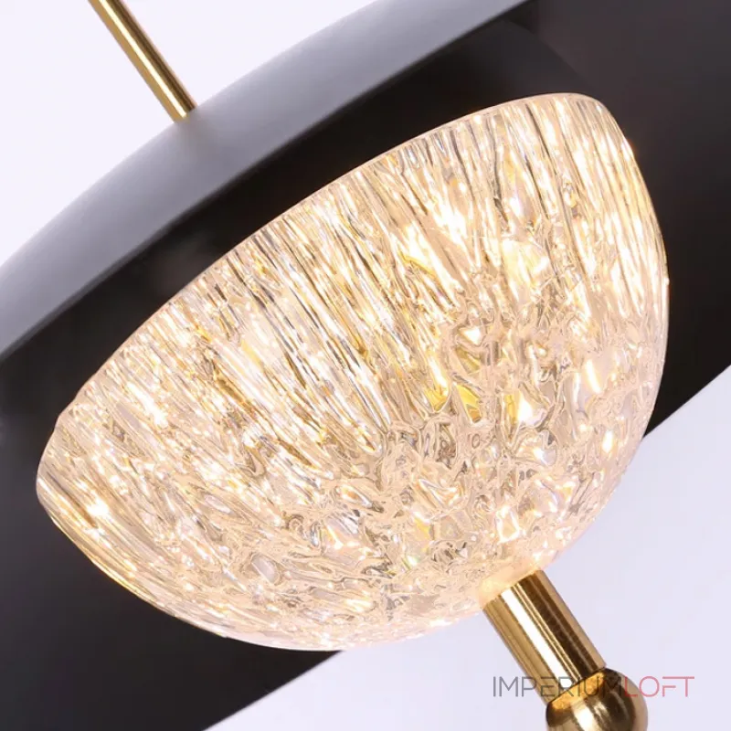 Серия светодиодных подвесных светильников с купольным плафоном и прозрачным рассеивателем с эффектом льда BOGE от ImperiumLoft