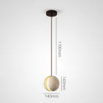 Подвесной светильник с составным плафоном из двух травертиновых полусфер POVL SPLIT от ImperiumLoft