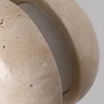 Подвесной светильник с составным плафоном из двух травертиновых полусфер POVL SPLIT от ImperiumLoft