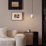 Подвесной светильник с составным плафоном из двух травертиновых полусфер POVL SPLIT от ImperiumLoft