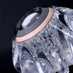 Серия светодиодных подвесных светильников с фигурным прозрачным плафоном и лифтовой регулировкой высоты с лифтом GRAMMA Black с лифтом и сенсорным переключением от ImperiumLoft