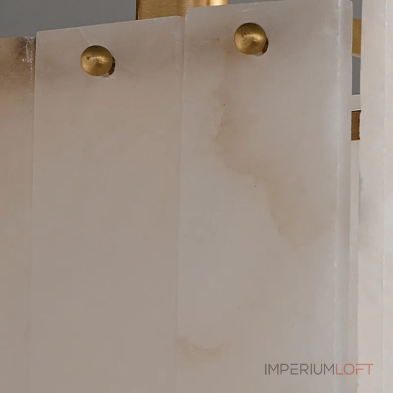 Подвесной светильник с плафоном из мраморных пластин прямоугольной формы на латунном каркасе ADINA MARBLE от ImperiumLoft