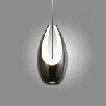 Серия подвесных светильников оригинальной формы с LED-подсветкой по внутреннему контуру и направленным вниз линзированным источников света CAJUS Black от ImperiumLoft