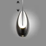 Серия подвесных светильников оригинальной формы с LED-подсветкой по внутреннему контуру и направленным вниз линзированным источников света CAJUS Black с лифтом от ImperiumLoft