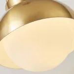 Серия золотых подвесных светильников с деревянным элементом ALISON GOLD Dark Brown от ImperiumLoft