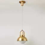 Серия золотых подвесных светильников с деревянным элементом ALISON GOLD Dark Brown от ImperiumLoft