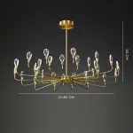 Люстра на штанге GLORIOLE UP B D80 L30