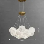 Подвесная люстра LILLIS BALL MARBLE A D50 L13 Cloud Marble