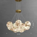 Подвесная люстра LILLIS BALL MARBLE B D60 L13 Marble