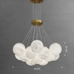 Подвесная люстра LILLIS BALL MARBLE B D60 L13 Cloud Marble