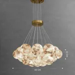 Подвесная люстра LILLIS BALL MARBLE A D65 L19 Marble