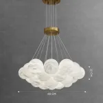 Подвесная люстра LILLIS BALL MARBLE A D65 L19 Cloud Marble