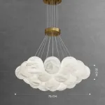 Подвесная люстра LILLIS BALL MARBLE B D75 L19 Cloud Marble