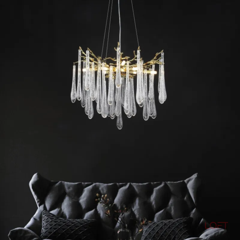 Подвесная люстра DEWDROPS D46 Gold