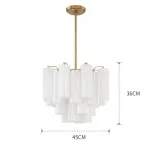 Люстра на штанге WIEN D45 Milky