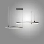 Серия светодиодных люстр с креплением в форме конуса на кольцевом корпусе из черненой латуни NORDEN B D40+60 от ImperiumLoft