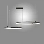 Серия светодиодных люстр с креплением в форме конуса на кольцевом корпусе из черненой латуни NORDEN B D60+80 от ImperiumLoft