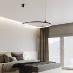 Серия светодиодных люстр с креплением в форме конуса на кольцевом корпусе из черненой латуни NORDEN B D80 от ImperiumLoft