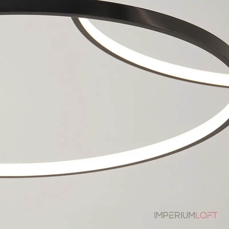 Серия светодиодных люстр с креплением в форме конуса на кольцевом корпусе из черненой латуни NORDEN B D80 от ImperiumLoft