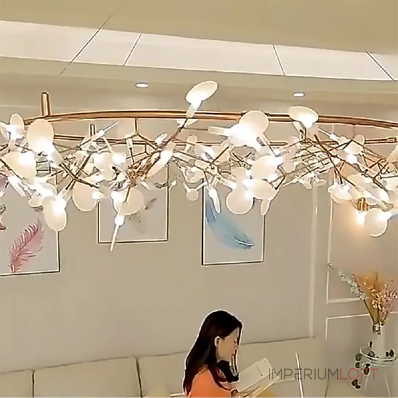 Светодиодная люстра на кольцевом каркасе LEAVES R D160 3000К от ImperiumLoft