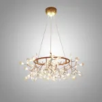 Светодиодная люстра на кольцевом каркасе LEAVES R D80 с подсветкой от ImperiumLoft