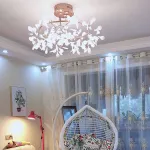 Светодиодная люстра на кольцевом каркасе LEAVES R D125 с подсветкой от ImperiumLoft