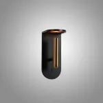 Настенный светодиодный светильник с поворотным спотом на угловом основании с узорчатым рассеивателем TERES Black от ImperiumLoft