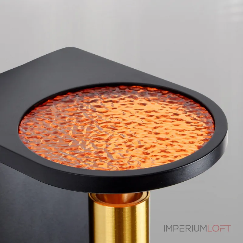 Настенный светодиодный светильник с поворотным спотом на угловом основании с узорчатым рассеивателем TERES Black от ImperiumLoft