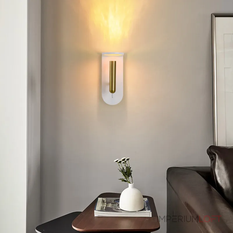 Настенный светодиодный светильник с поворотным спотом на угловом основании с узорчатым рассеивателем TERES Black от ImperiumLoft