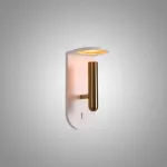 Настенный светодиодный светильник с поворотным спотом на угловом основании с узорчатым рассеивателем TERES White от ImperiumLoft