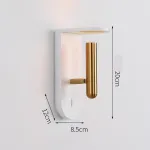 Настенный светодиодный светильник с поворотным спотом на угловом основании с узорчатым рассеивателем TERES White от ImperiumLoft