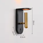 Настенный светодиодный светильник с поворотным спотом на угловом основании с узорчатым рассеивателем TERES Black от ImperiumLoft