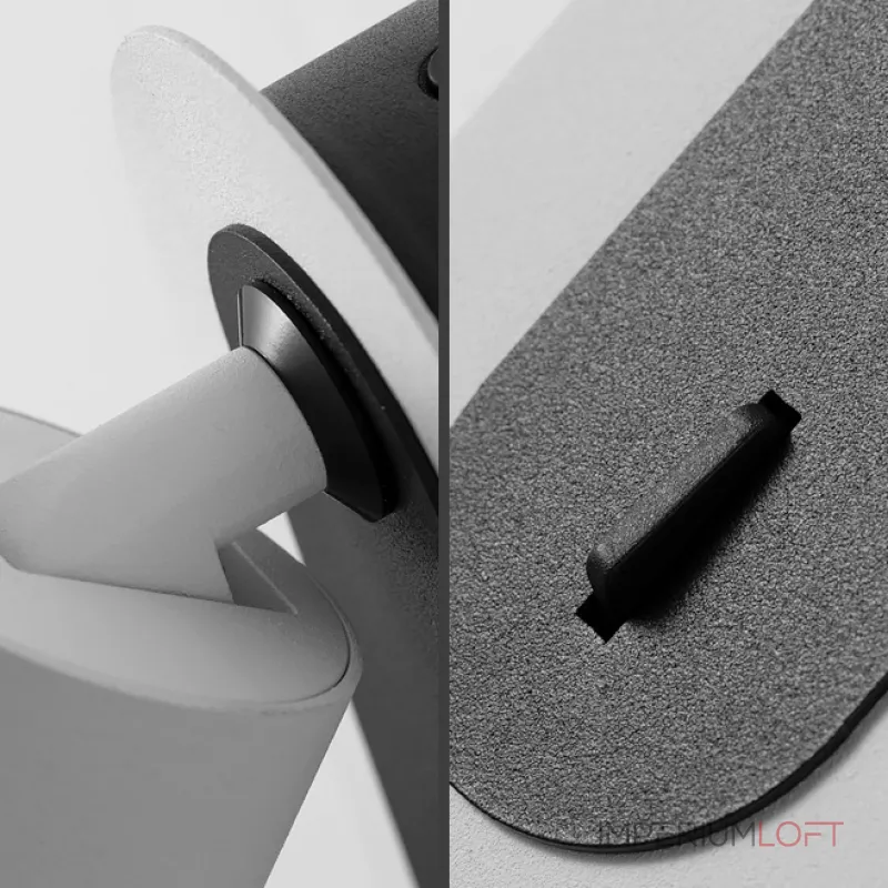 Минималистичный настенный светильник с поворотным плафоном и выключателем на корпусе BENKA 3000К от ImperiumLoft