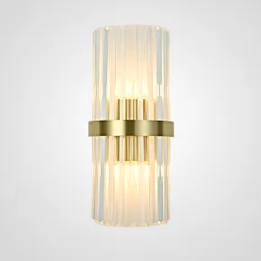 Бра Odeon Clear Glass Gold metal Wall Lamp