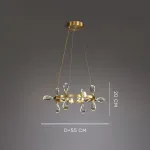 Серия кольцевых светодиодных люстр с рассеивателями из хрустальных кристаллов GLORIOLE RING A D55 от ImperiumLoft