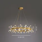 Серия кольцевых светодиодных люстр с рассеивателями из хрустальных кристаллов GLORIOLE RING B D80 от ImperiumLoft