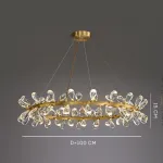 Серия кольцевых светодиодных люстр с рассеивателями из хрустальных кристаллов GLORIOLE RING B D100 от ImperiumLoft