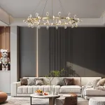 Серия кольцевых светодиодных люстр с рассеивателями из хрустальных кристаллов GLORIOLE RING A D115 от ImperiumLoft