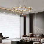 Серия кольцевых светодиодных люстр с рассеивателями из хрустальных кристаллов GLORIOLE RING A D115 от ImperiumLoft